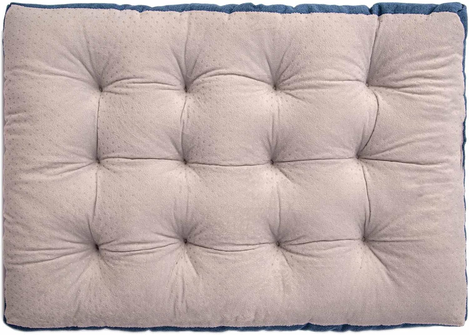 review Dog Bed for Small Medium Dogs and Cats, Large Washable Pet Beds for Crate (24L x 18W in, Blue)