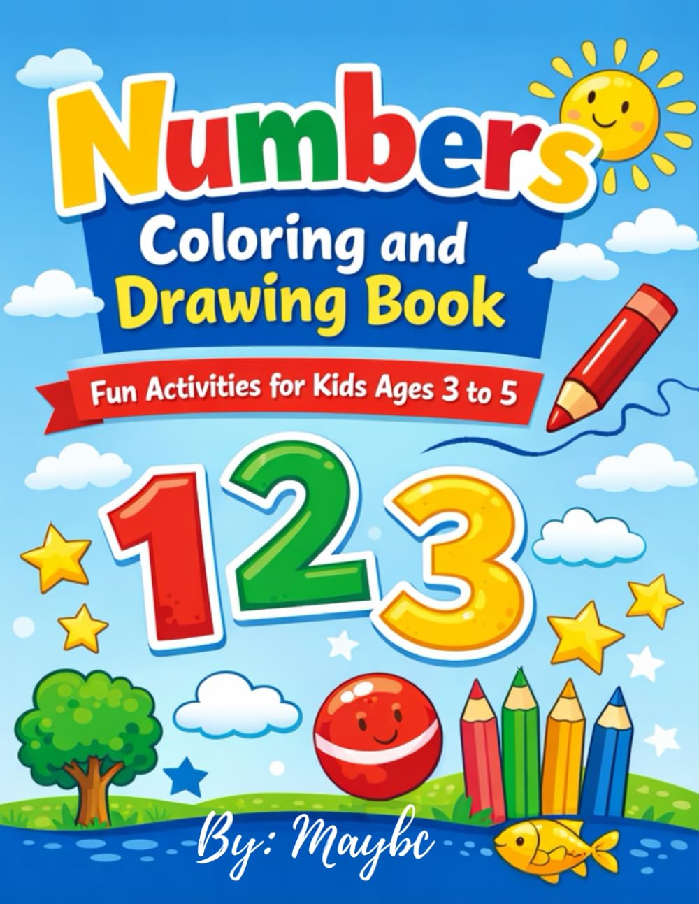 Numbers Coloring and Drawing Book for Kids