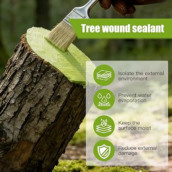 MeYuxg Cotton Wax Wound Closure 500 g Wound Fastener for Bonsai Trees Tree Resin Wound Closure for Garden Plugs Healing Paste for Plants Smear Root with Brush