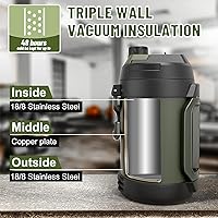 Vista 6 de 1 gallon water jug, 128 oz Large Insulated Stainless Steel Sports Water Jug, Large Triple Wall Vacuum Insulation Water Bottle-Keeps Cold up to 48
