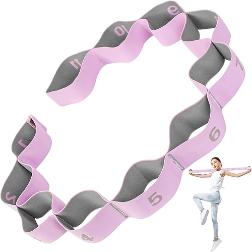 Correa elástica con 11 bucles, correas elásticas para terapia física, yoga, pilates, ballet, correa elástica versátil para flexibilidad, ejercicios