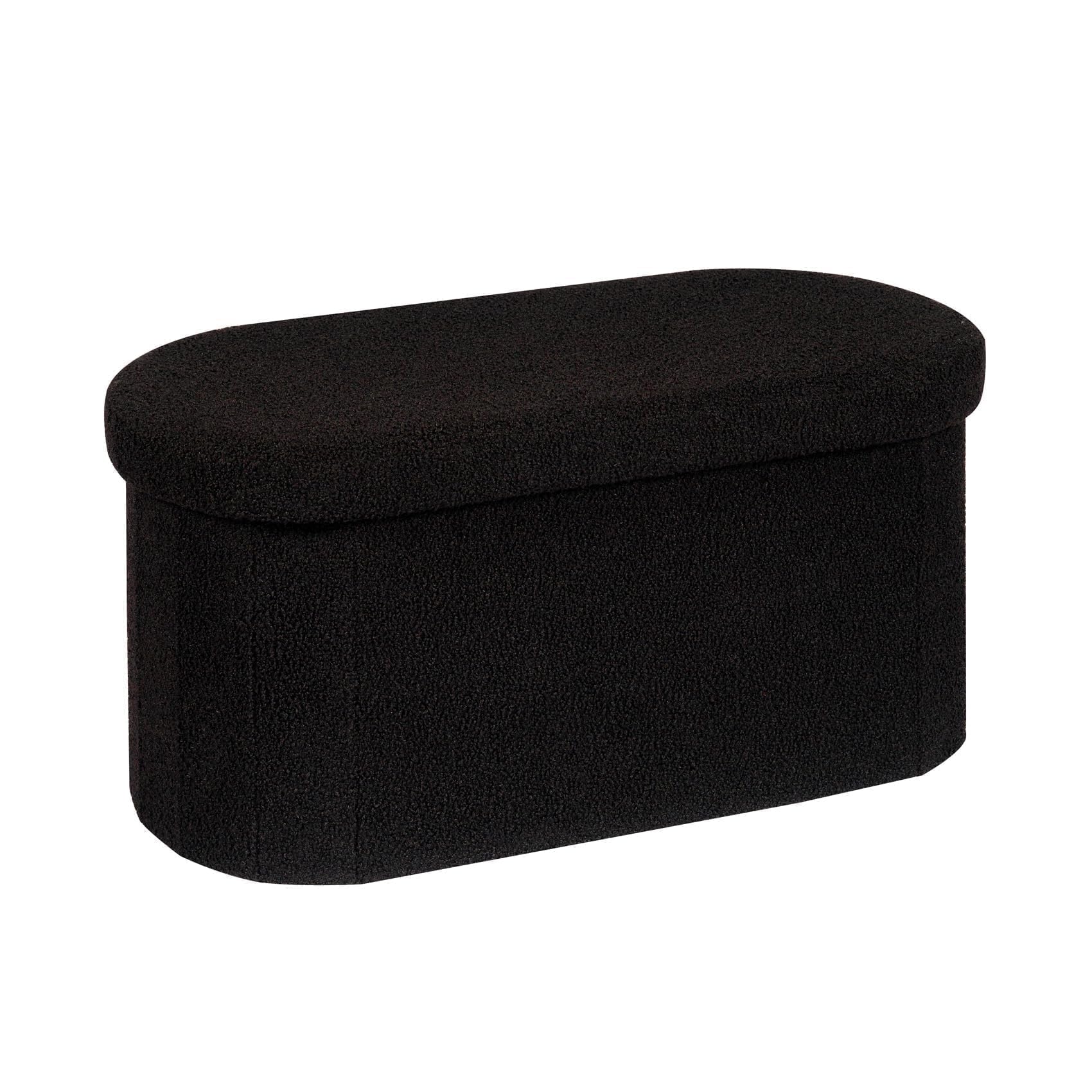 B FSOBEIIALEO 30" Folding Ottoman with Storage for Living Room, Black