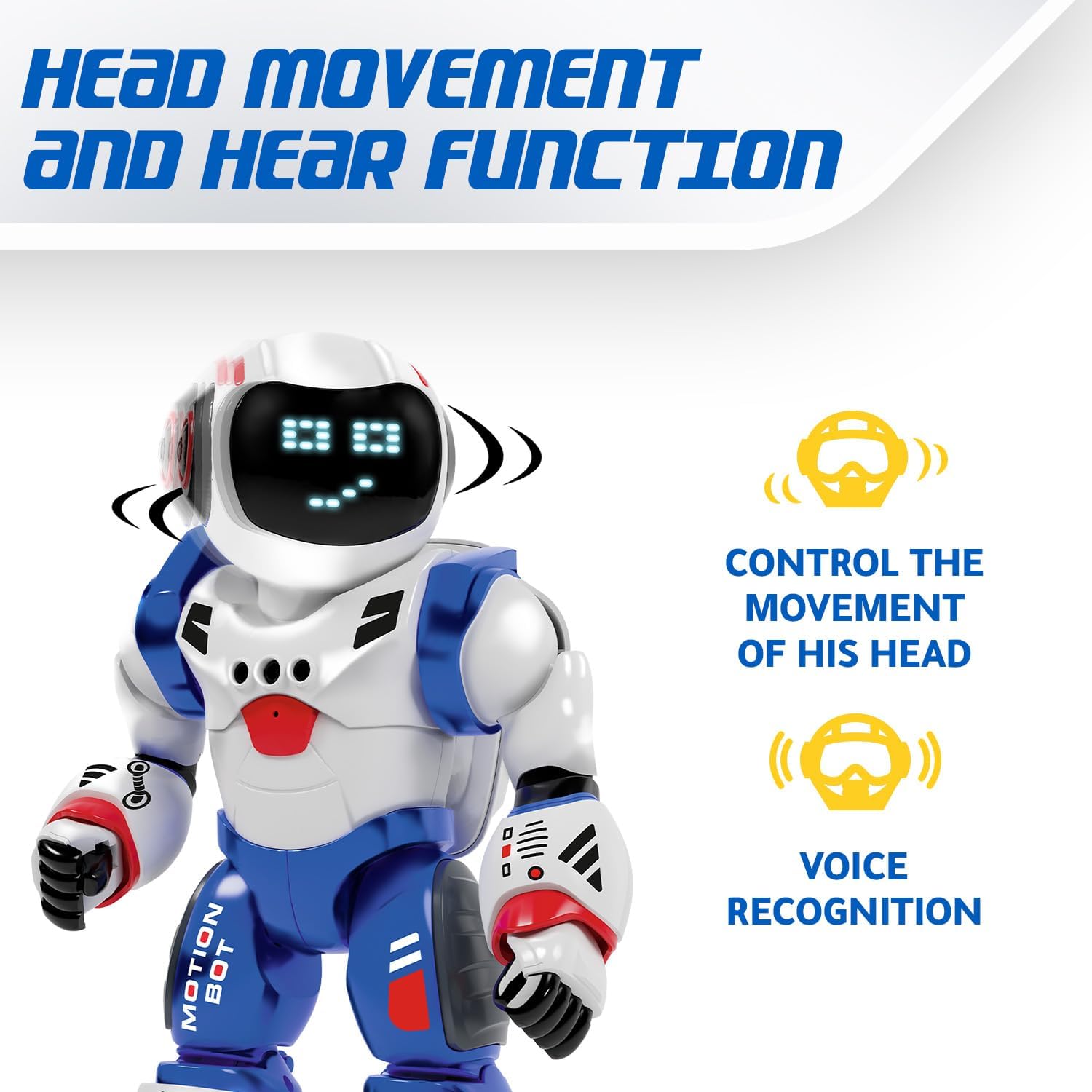 Xtrem Bots Bruce Motion Bot with head movement and voice recognition icons
