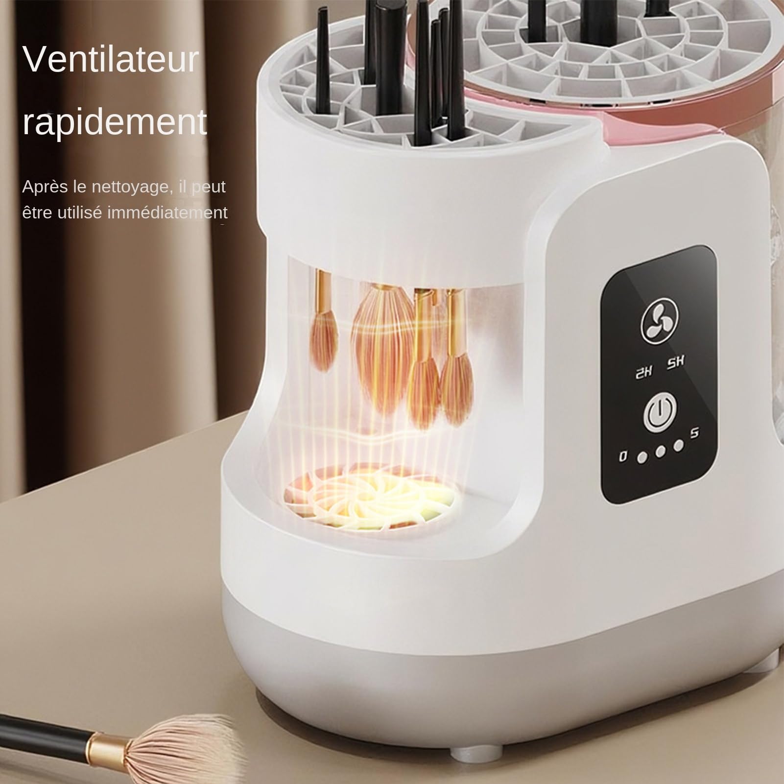 Limpiador Automático de Brochas de Maquillaje Lavado Suave con Secado