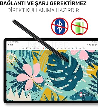 NovStrap Tablet Kalemi Stylus Spen Samsung Galaxy Tab S10 S9 S8 S7 Fe Ultra Plus S6 Lite ile Uyumlu