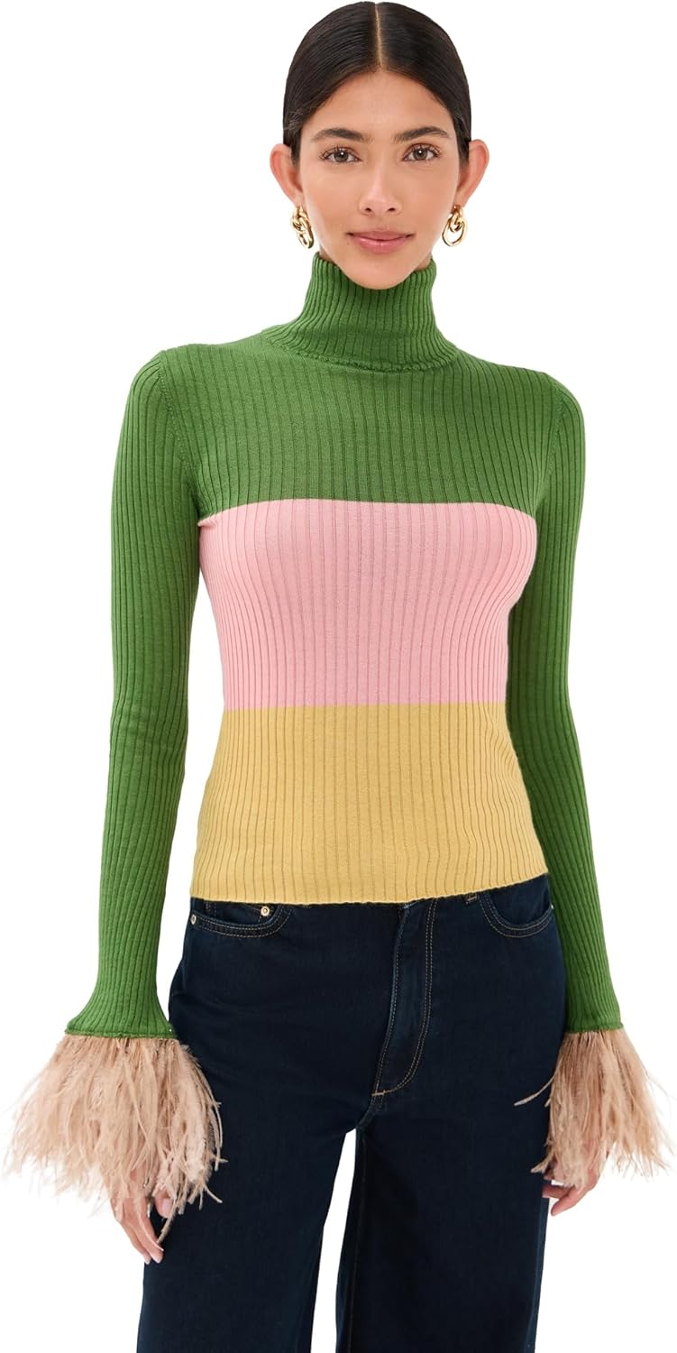 La DoubleJ Women's High Kick Cashmere and Feather Top