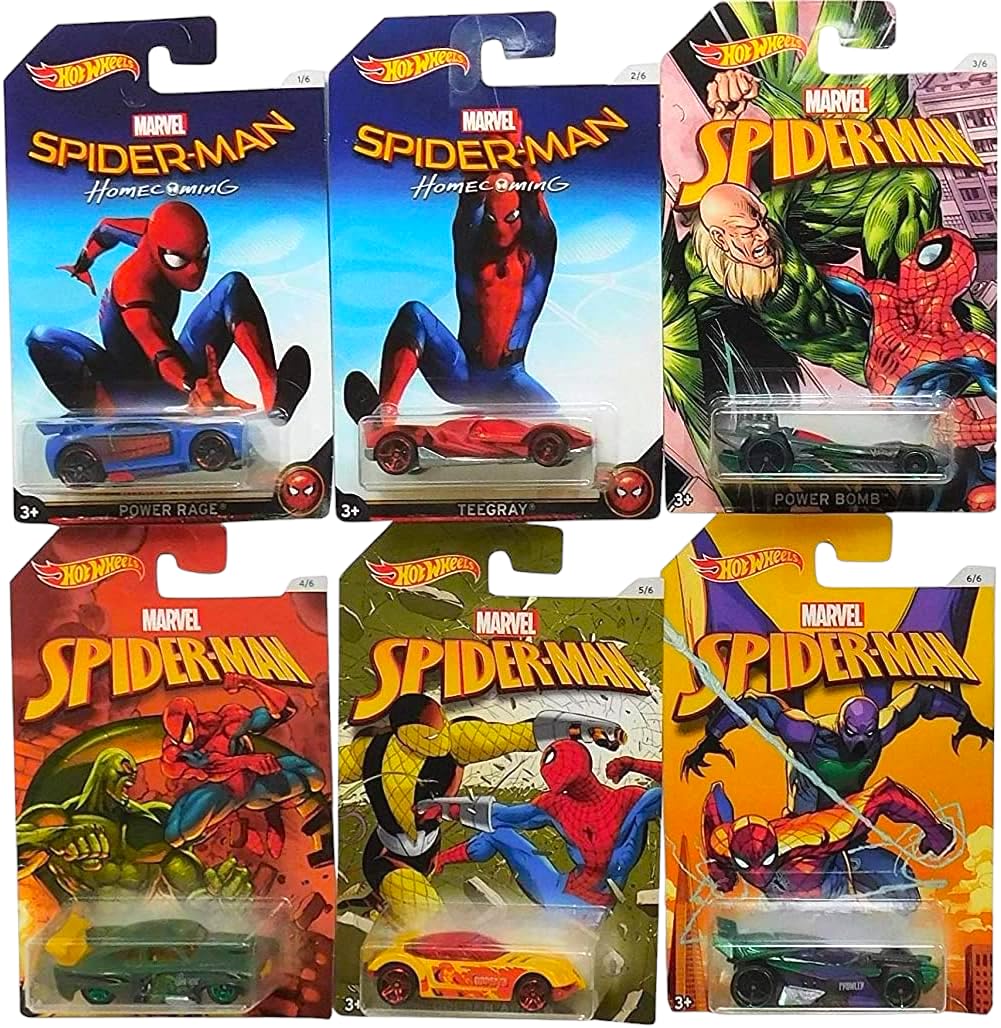 Amazon.com: Hot Wheels 2017 Spider-Man Homecoming Complete Set of