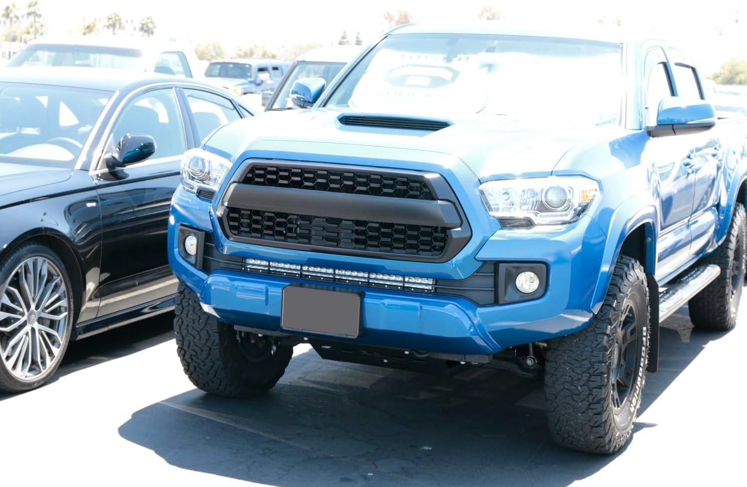 iJDMTOY Lower Grille 30-Inch LED Light Bar Kit Compatible with 2016-23 Toyota Tacoma, Includes (1) 180W High Power LED Lightbar, Lower Bumper Opening Mounting Brackets & On/Off Switch Wiring Kit