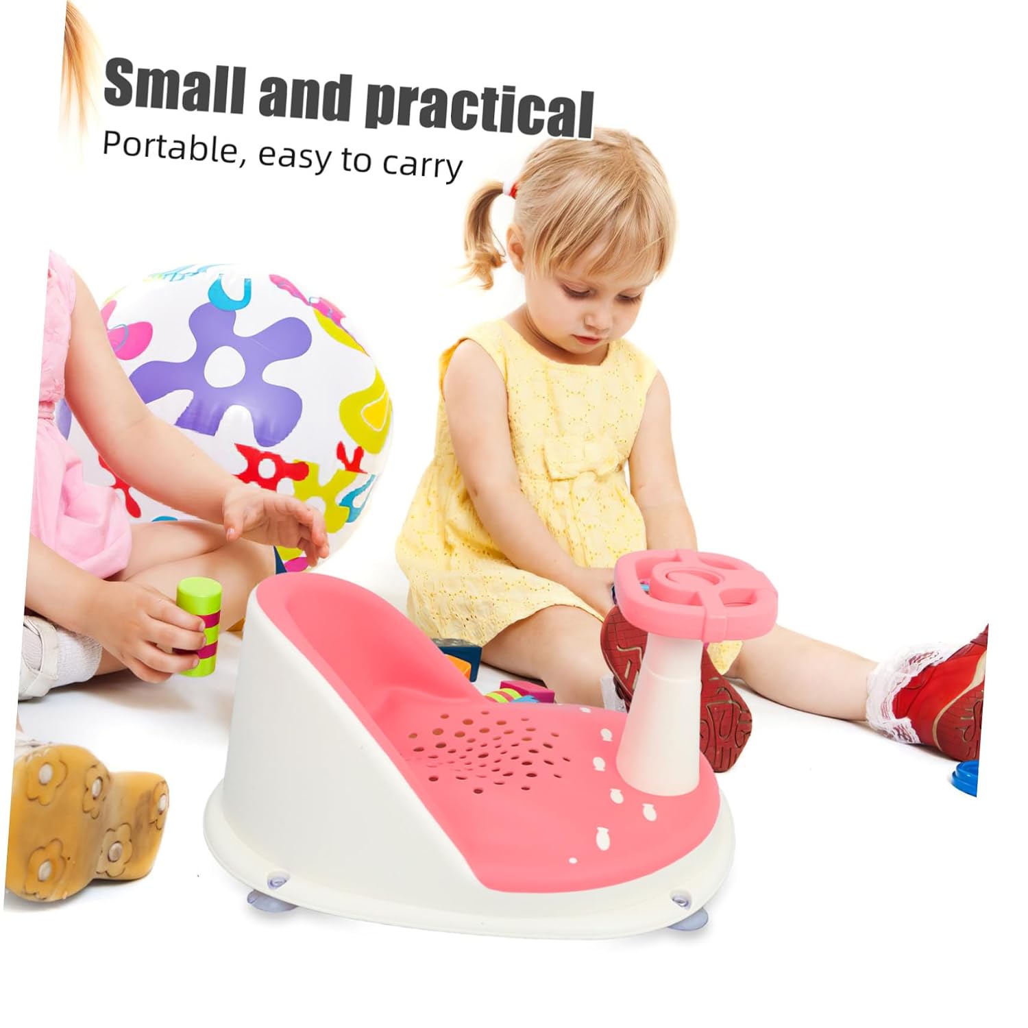Adjustable Tub Seat with Suction Cups for Bathing Portable Bath Support Chair Growth-Friendly Height for Newborns and Easy-Clean Design for Comfortable Bath