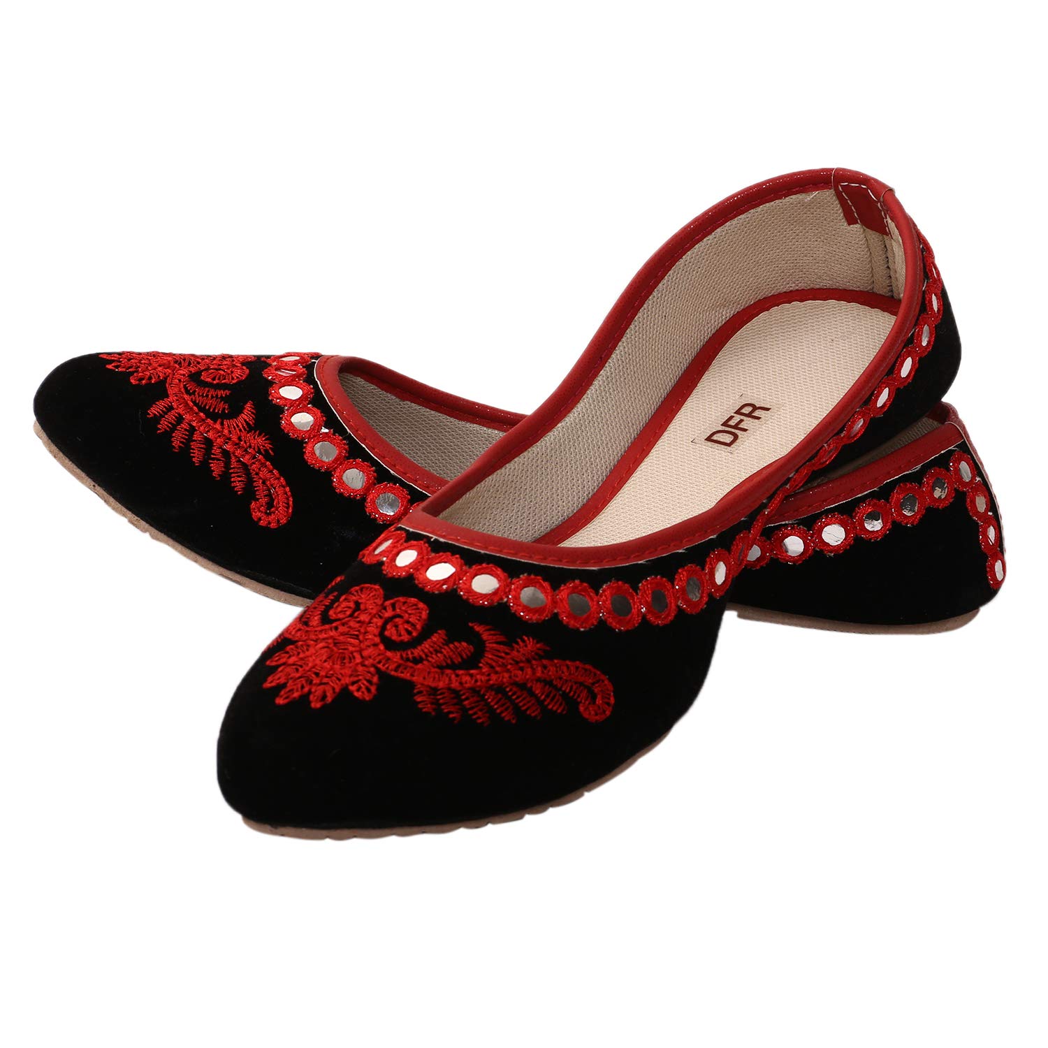 Women's Jutti Velvet Bellies Juti Mojari Shoe