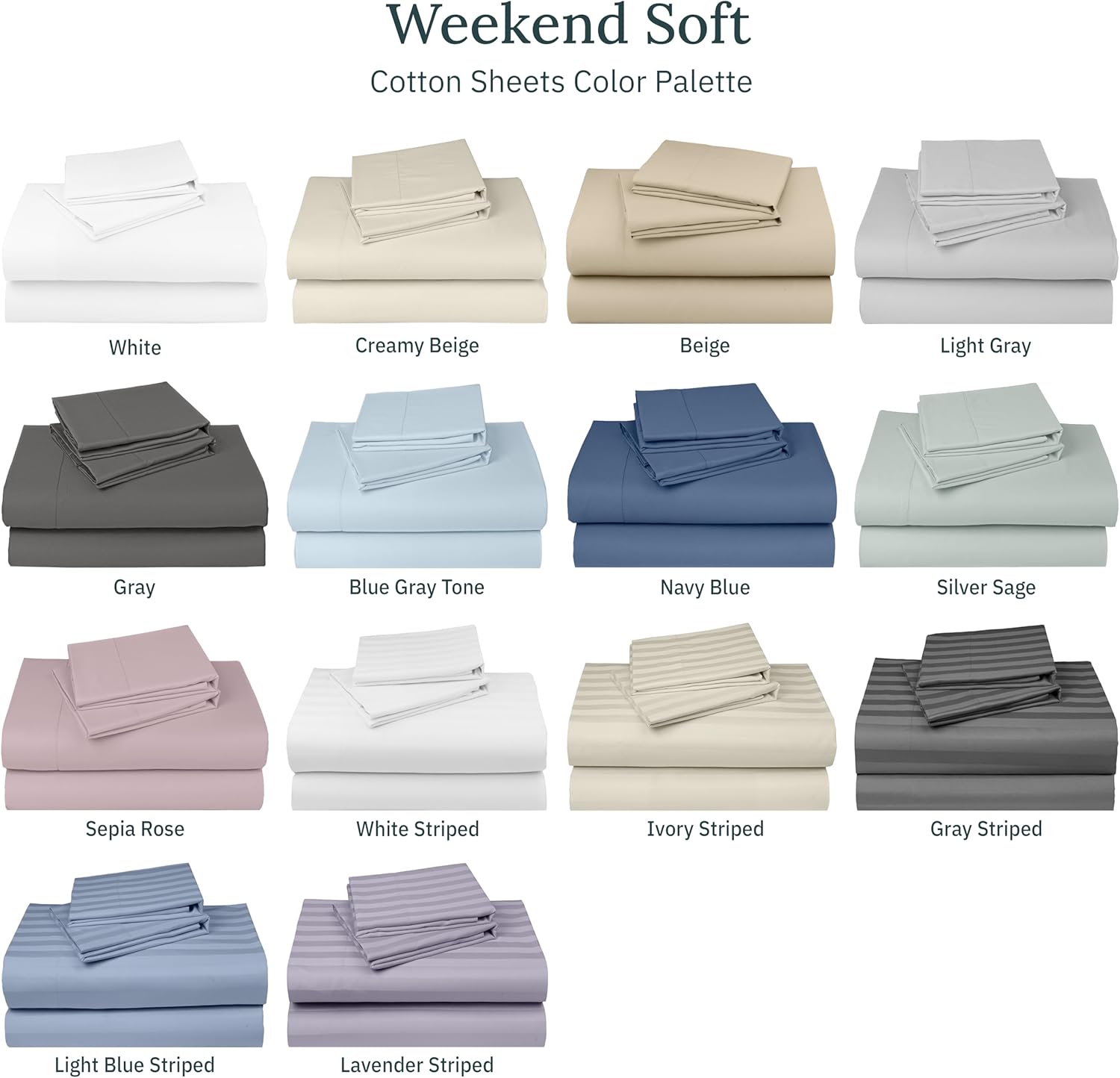 California Design Den Twin Size Sheet Set - 100% Cotton 500 Thread Count Sateen, Deep Pocket Bed Sheets with Fitted Elastic Sheet, Soft Luxury - Striped White - Image 6