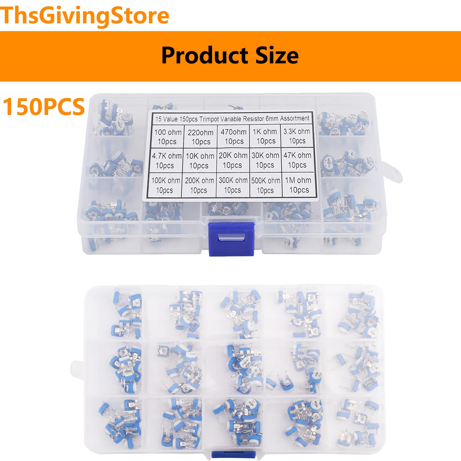 Resistenza 1% Resistore A Film Metallico Kit Assortito 1K 10K 100K