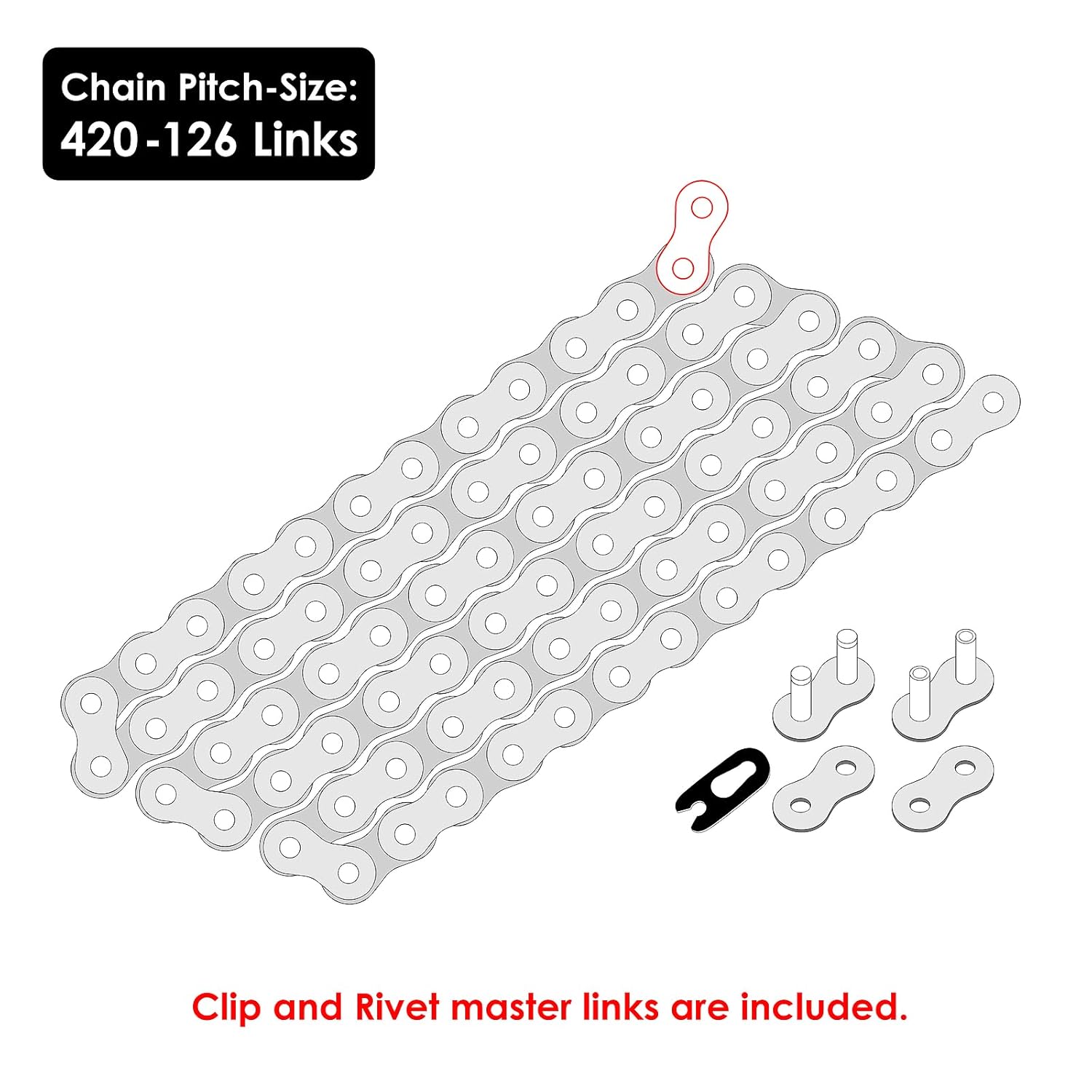 Replacement for Drive Chain for Honda CRF150R CRF150Rb 2007 2008 2009 Mod-C26C-53144
