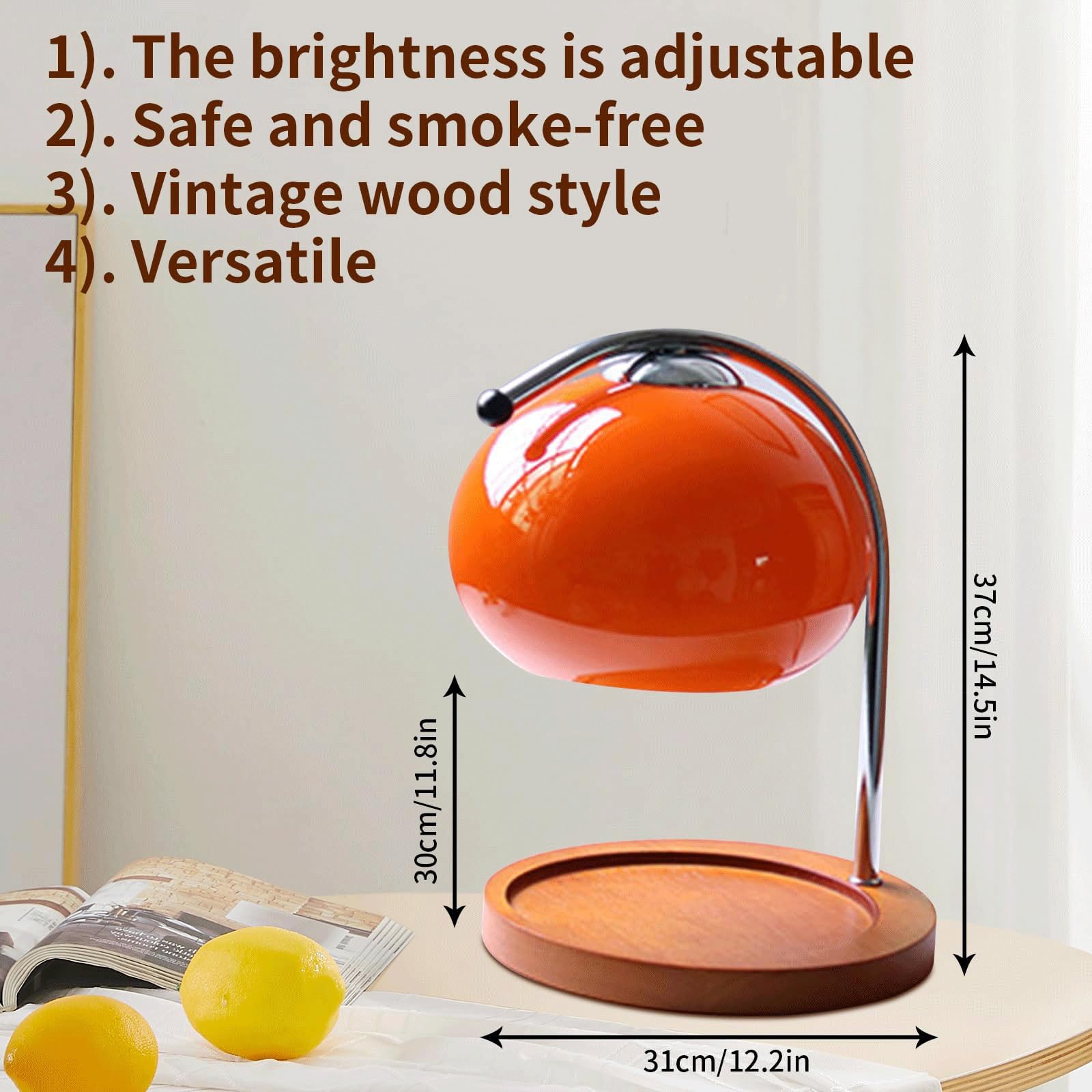 CELOTUS Mini-Retro-Aromatherapie-Lampe, geschmolzenes Wachs, Glaskerzenheizung, Schreibtischlampe, Arbeitszimmer, Büro, Zuhause, Kerzenheizlampe (ohne Wachs) (Farbe 3)