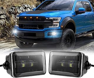 WEZEMLIGHT LED Fog Lights Compatible With 2015-2020 Ford F150 F-150 2017-2018 Super Duty Fog Light Bumper Driving Lamp Set Assembly Kit
