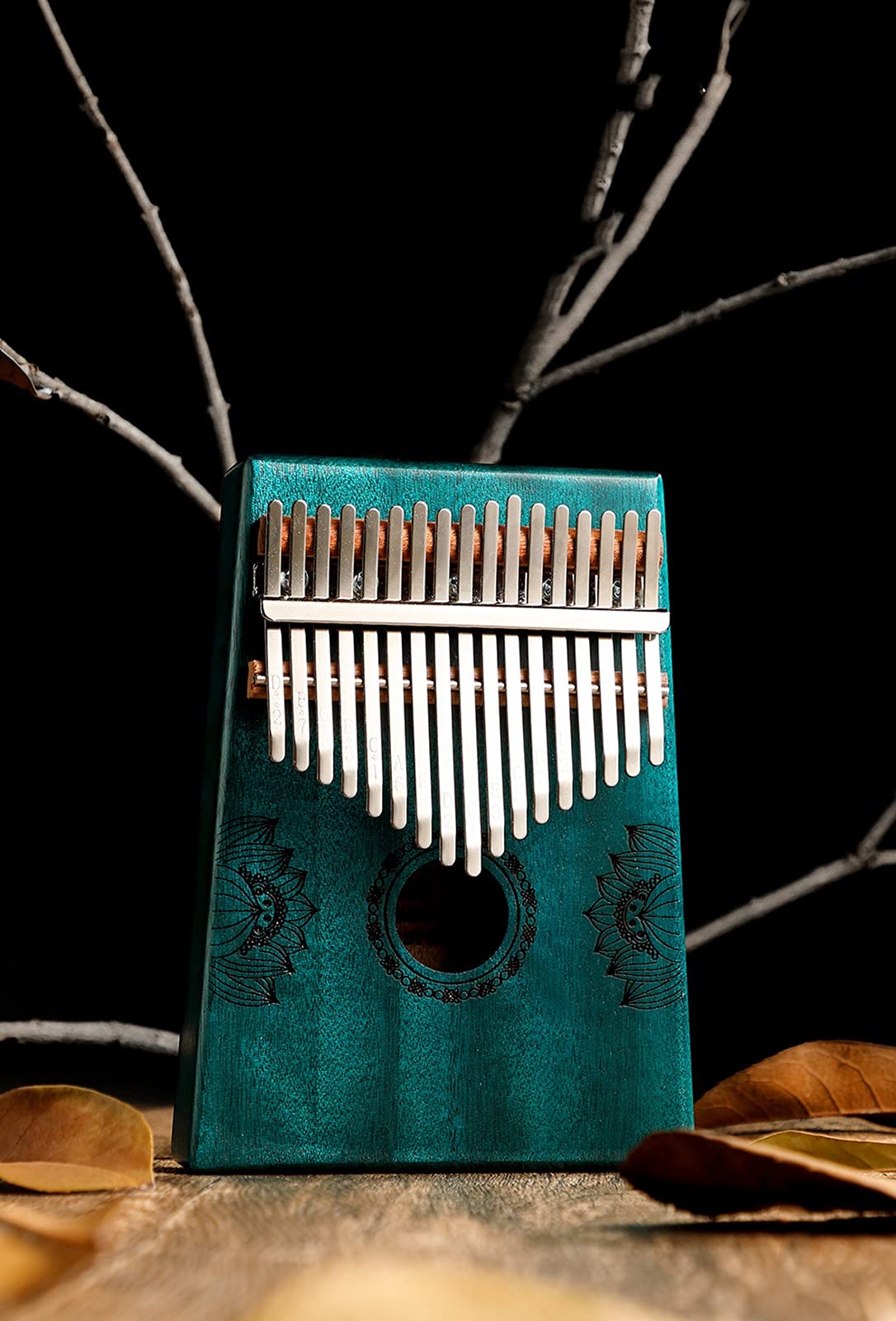 Kalimba Thumb Piano 17 Keys - Carlimba Portable African Mbira Principiantes para Profesionales, Instrumento Musical Personal portátil para niños y Adultos (Color : D1)