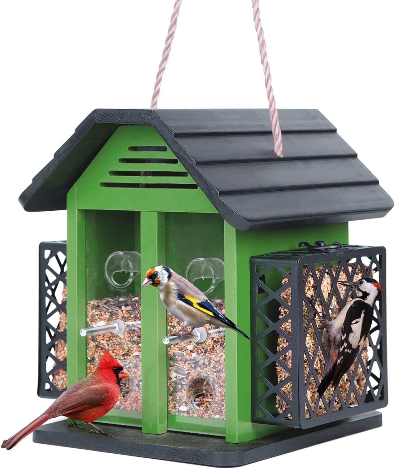 Kingsyard Window Bird Feeder, Clear Bird Feeder with 4