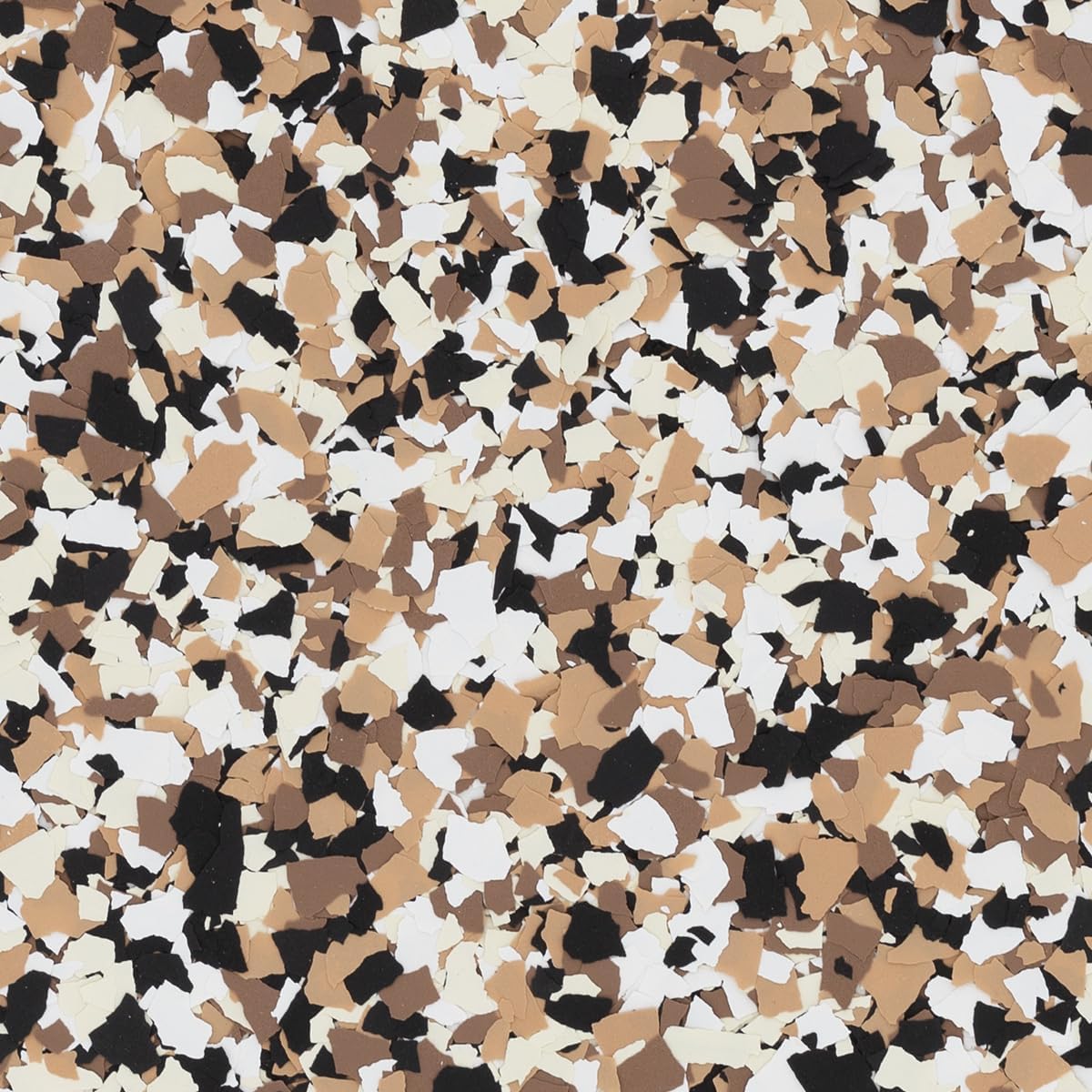 1/4" Decorative Floor Coating Flakes for Epoxy Flooring - Enhances Interior/Exterior Surfaces - for Garages, Basements, More - Premade Blends (1 Pound, Autumn Brown Blend)