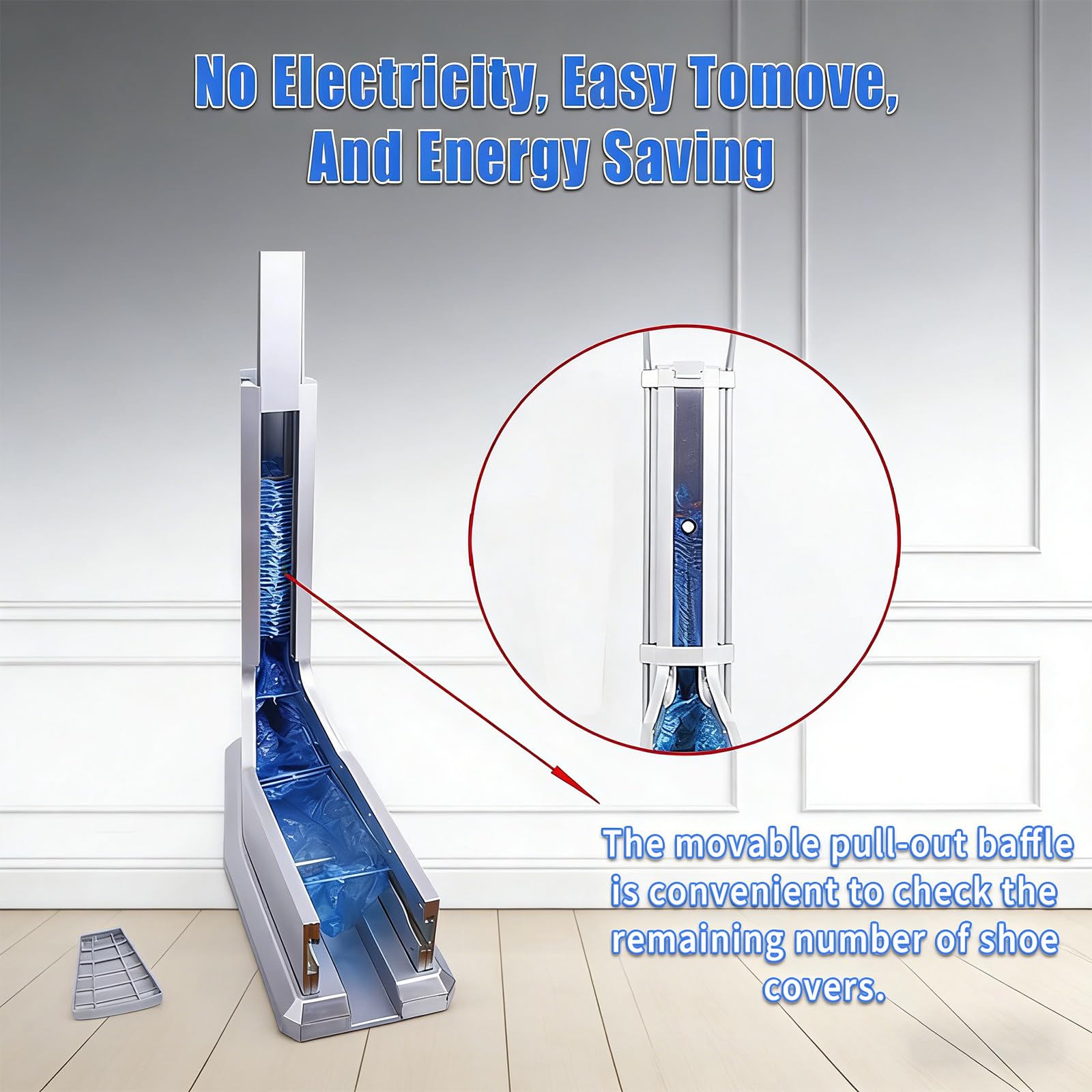 Dispenser di copriscarpe con 200 coperture monouso, distributore automatico per casa, ufficio, officina laboratorio