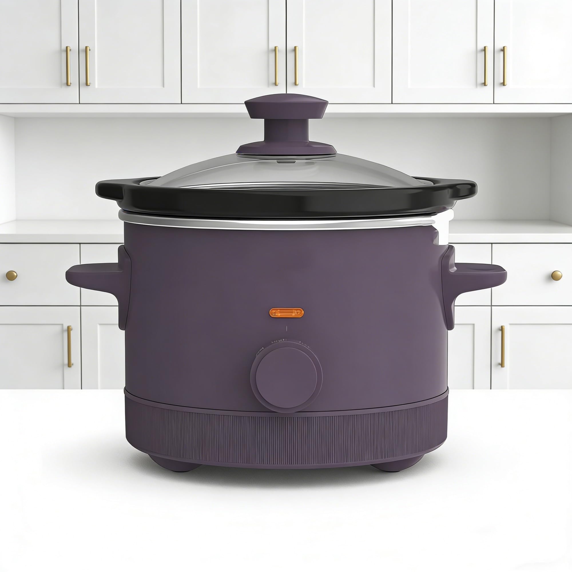 Plum 1 5 Qt Manual Slow Cooker - 3 Heat Settings Ceramic Nonstick Dishwasher Safe Pot Glass Lid