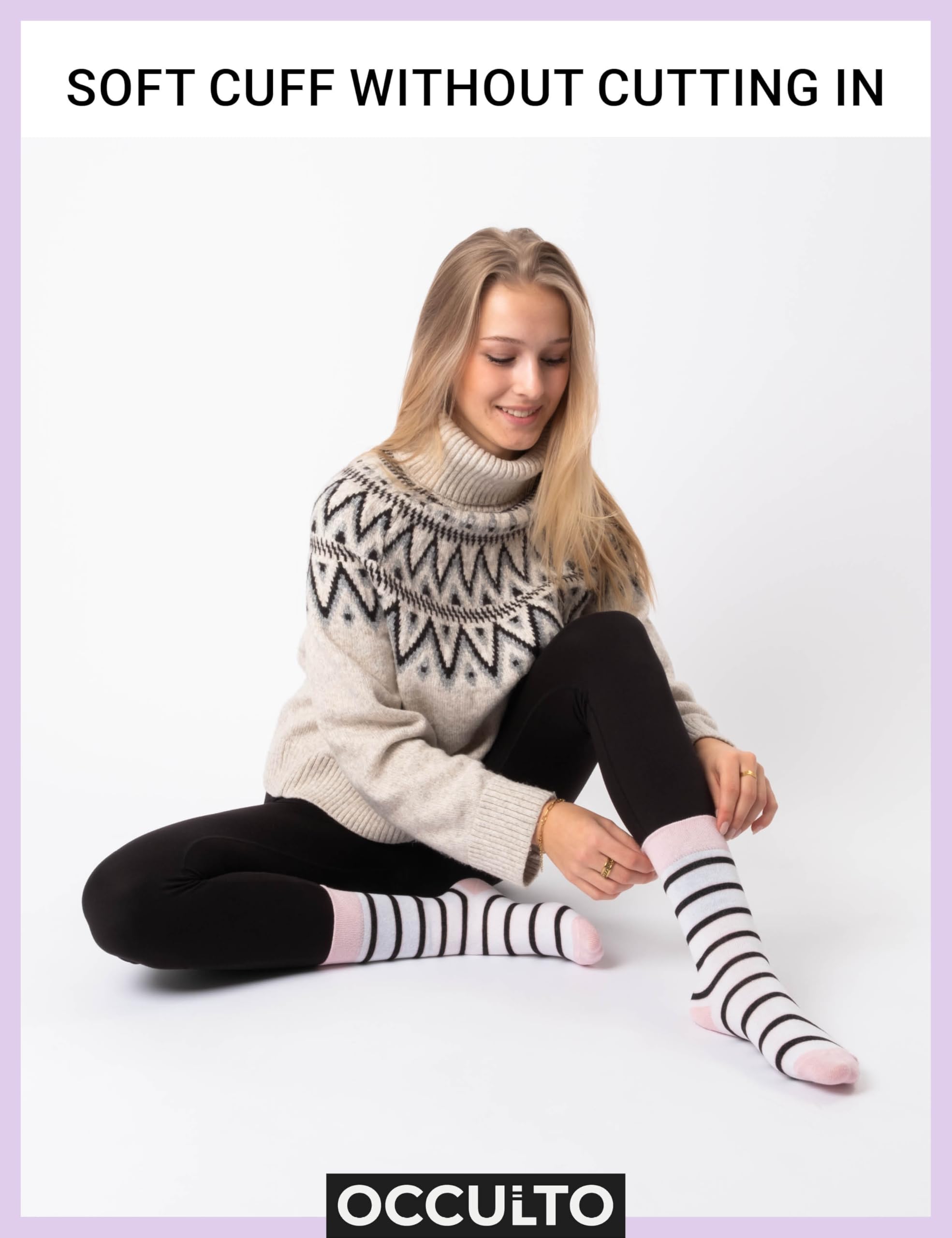 Occulto wzorzyste skarpetki damski 10 pack (model: Lotte)