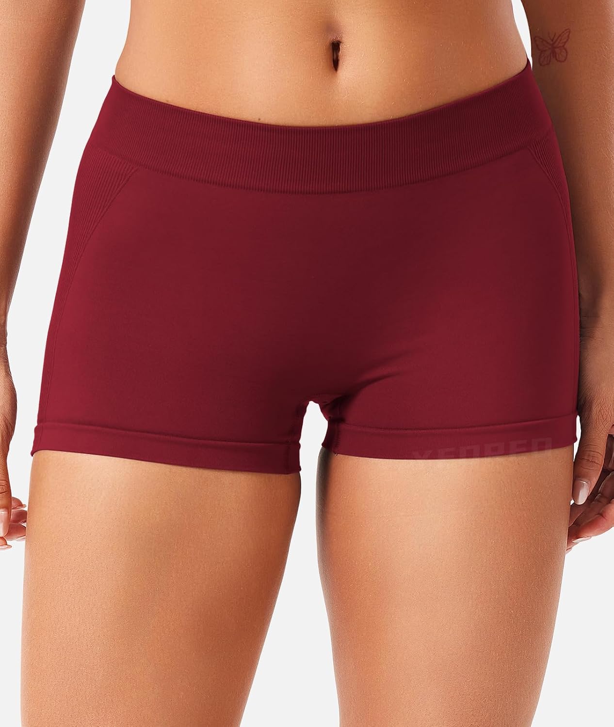 YEOREO Women Workout Booty Shorts Low Rise 2.5" Impact Scrunch Lifting Biker Gym Hot Shorts Spandex for Yoga Running - Image 2