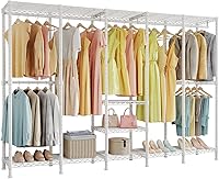Vista 9 de H5 - Perchero de ropa extra grande resistente, perchero de alambre para ropa, perchero independiente para colgar ropa, armario con estante