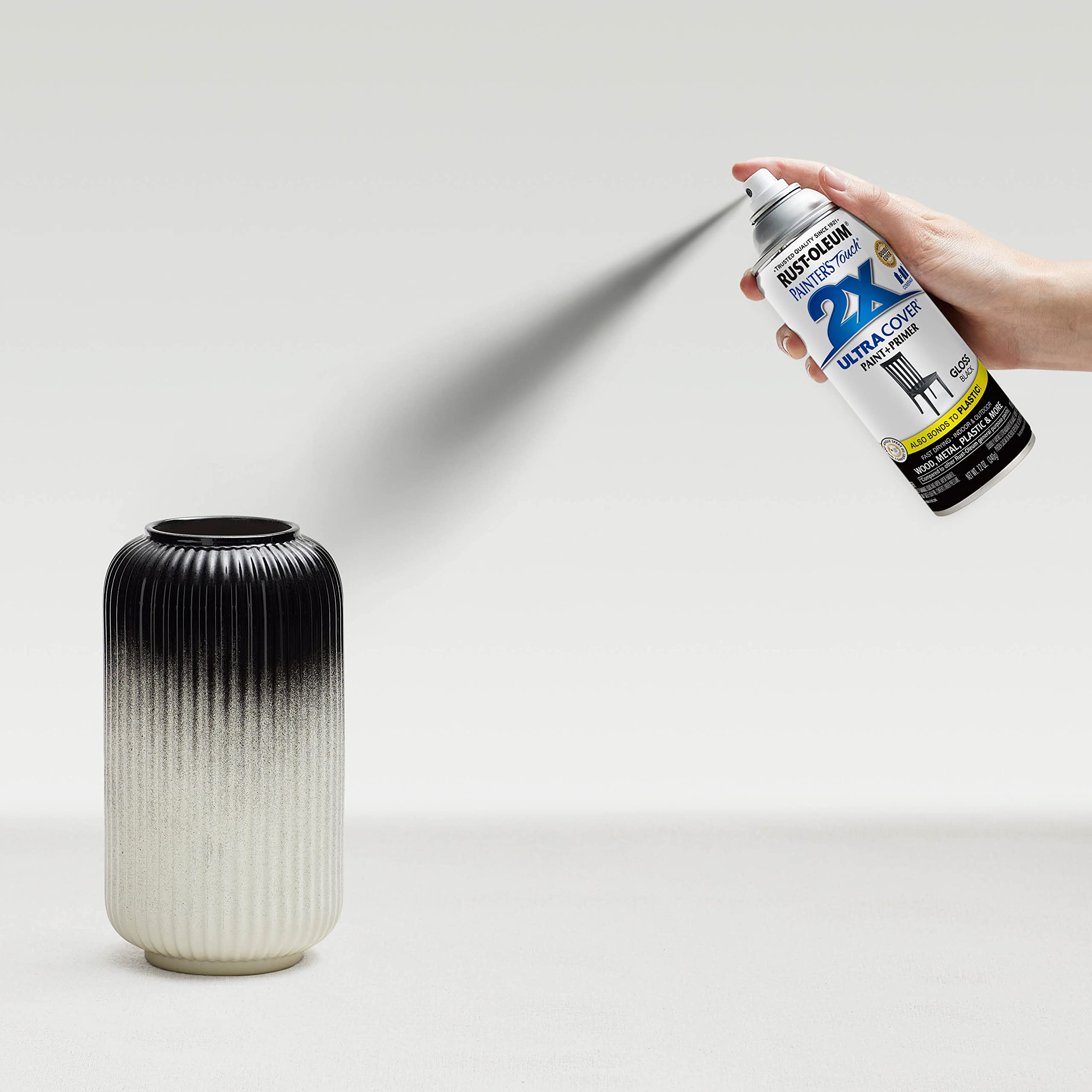 rust oleum painters touch 2x gloss black