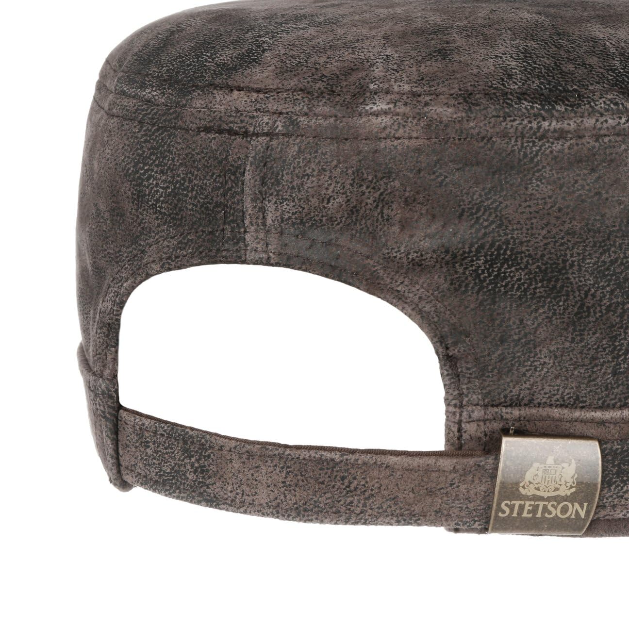 Stetson Raymore Gorra Militar Army de Piel Unicolor Hebilla Metalica Hombre Todo el ano