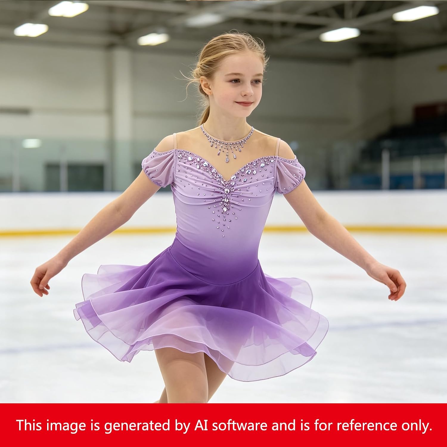 LIUHUO Girls Women Figure Skating Dress Competition | Sleeveless,Performance ,Training,Show,Hand Stitched Rhinestone , Comfy, Breathable, Elastic