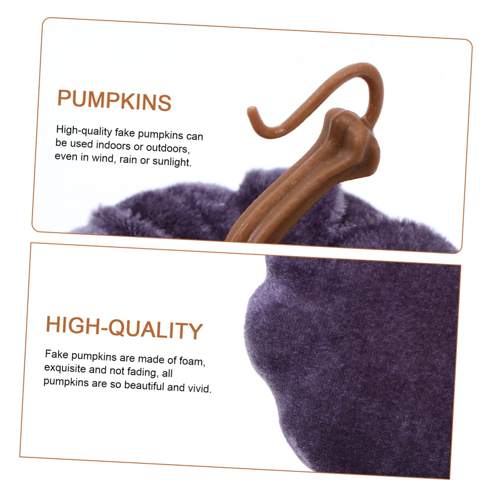 STOBOK 2 Set Di Zucche Finte Realistiche Ornamenti Di Per Halloween Per Casa Ufficio Materiale Robusto 5 Pezzi * 2