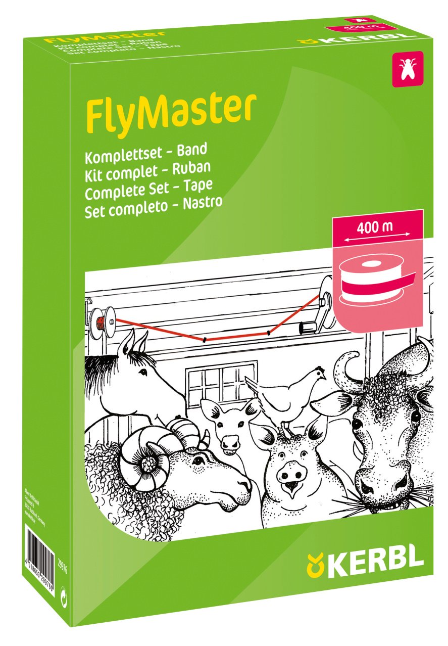 cit Kerbl 29976 Flymaster - Nastro per Mosche Completo, 400 m