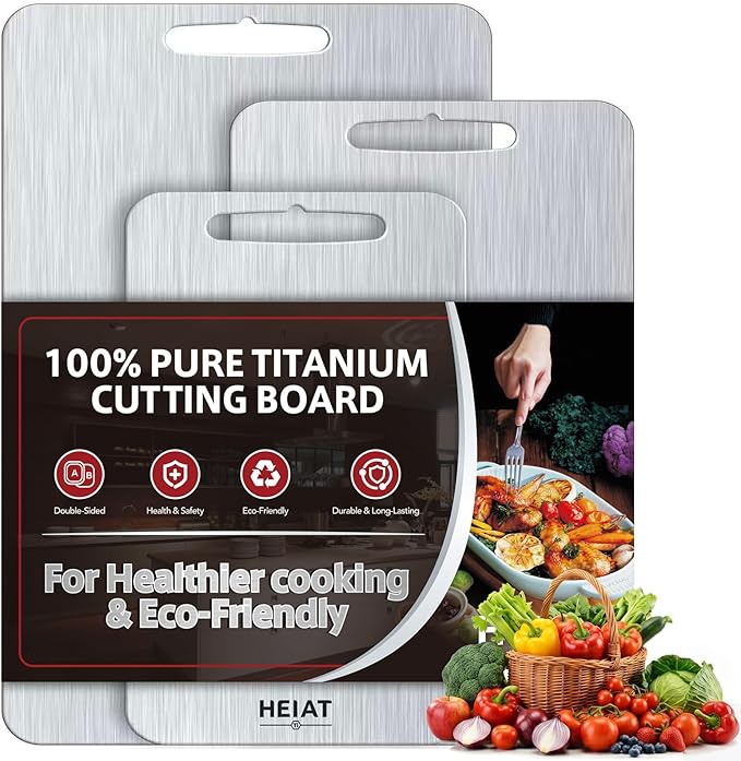 HEIAT Titanium Cutting Board Set Review - Value and Durability
