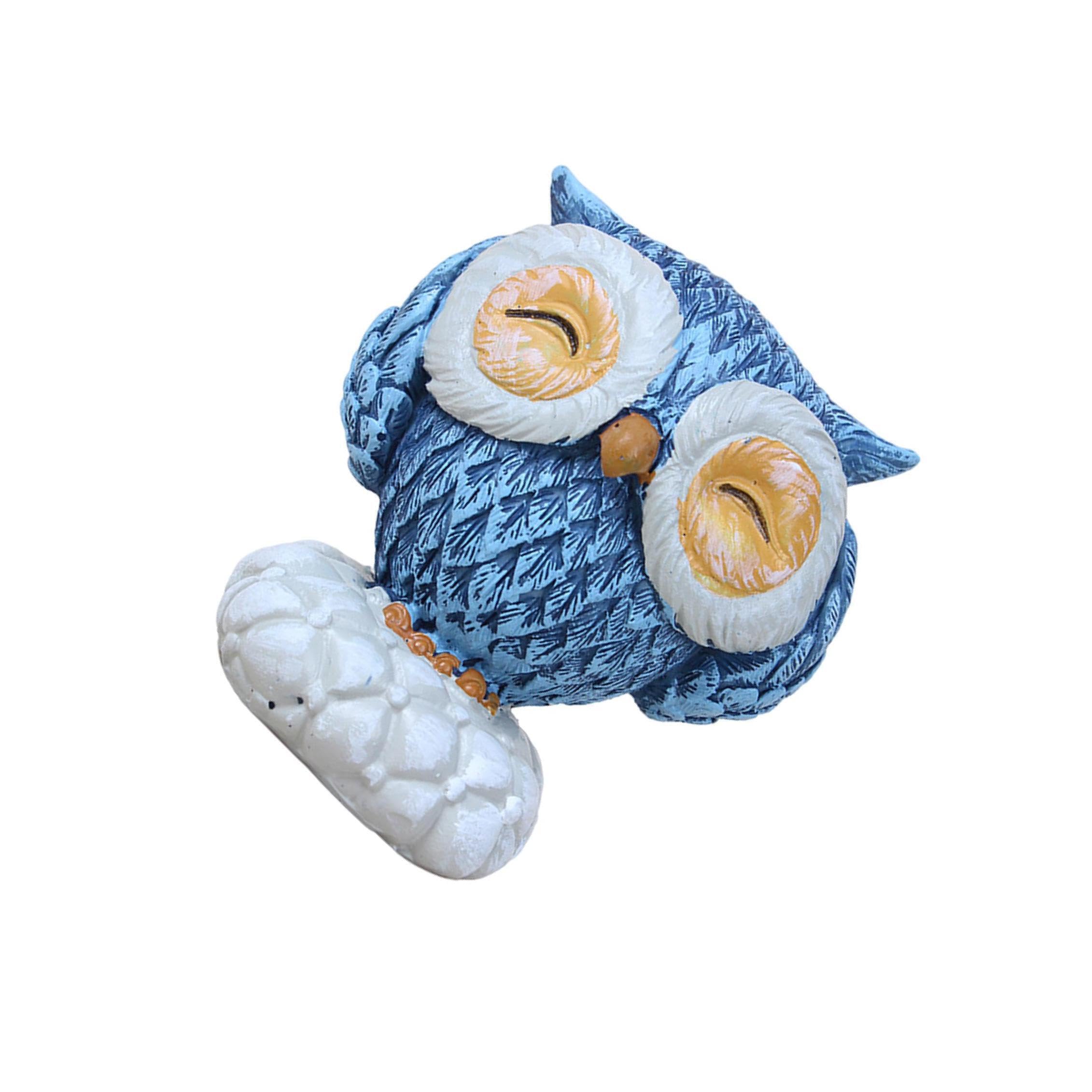 TWISAXC Fine Workmanship Owl Statue Unique Home Decor Gift Unique for Creative Owl Shaped Decor For Shelves Home Decoration Ornament, 7.5x6.5x9cm