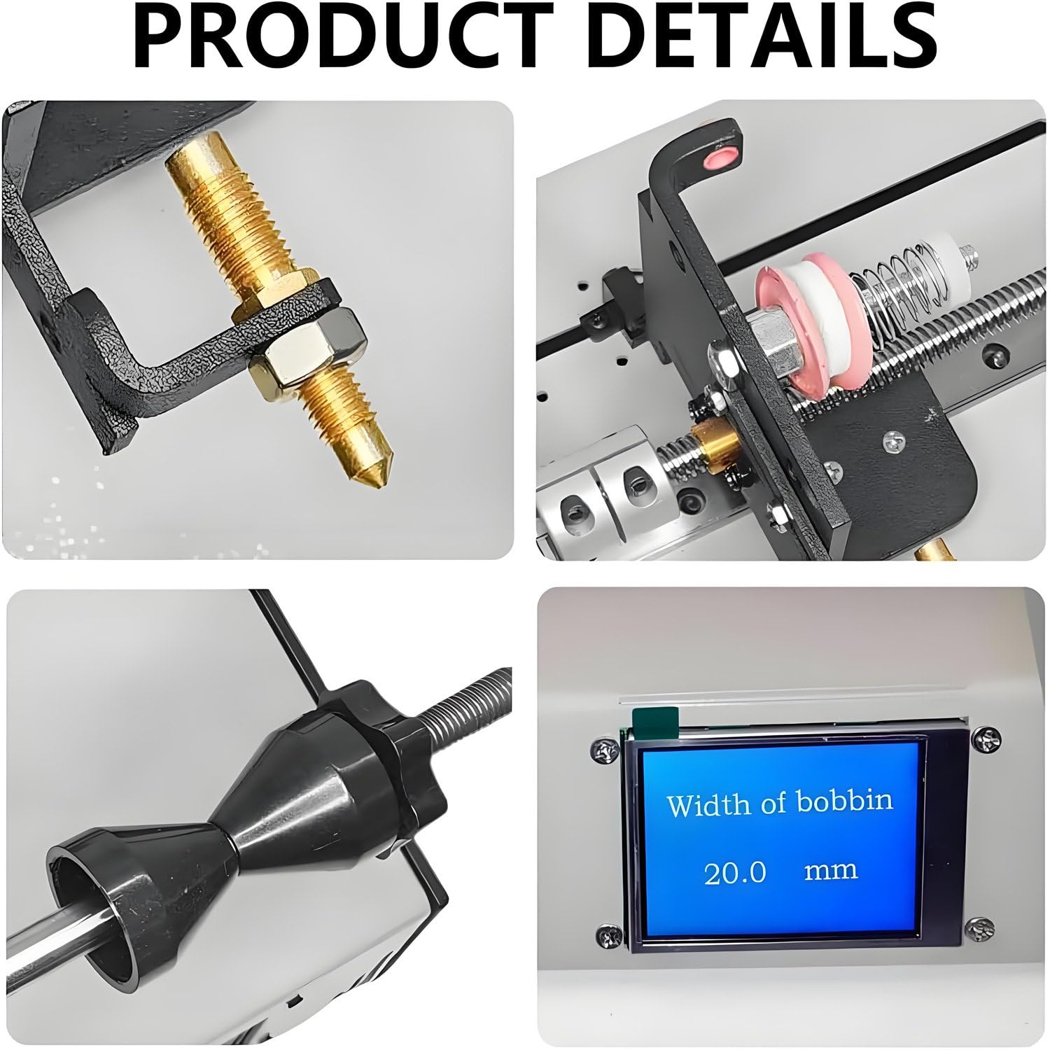 Máquina automática de bobinado de bobina con alineación automática de alambre, LCD de grado industrial, 18-46 AWG, para bobinador de línea de pesca y bobinado de cables