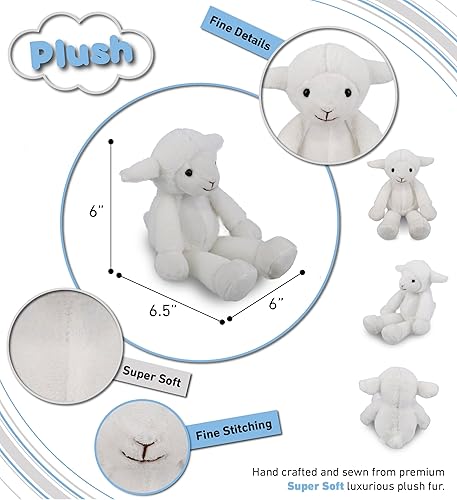 Miniatura 3 de DolliBu Animal de peluche de cordero suave y abrazable de pierna larga adorable juguete de peluche para jugar lindo regalo de vida de granja para