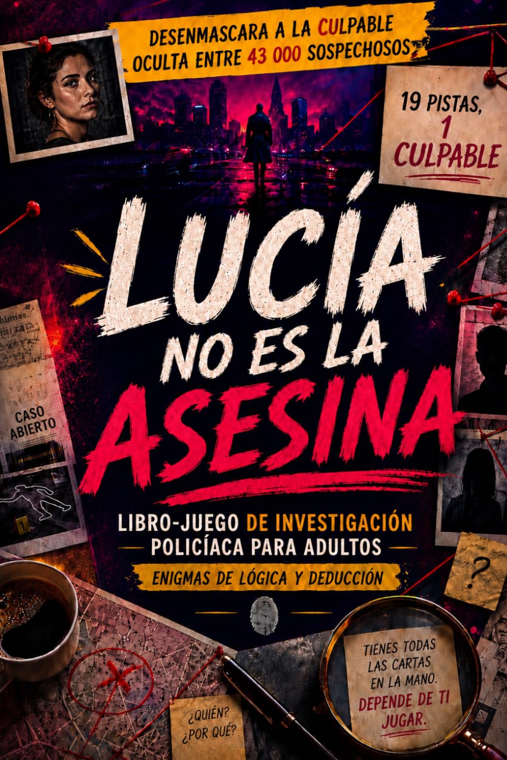 Lucía no es la asesina: Desenmascara a la culpable oculta entre 43.000 sospechosos — 19 pistas, 1 culpable | Libro-juego de investigación policíaca ... de lógica y deducción | Idea de regalo