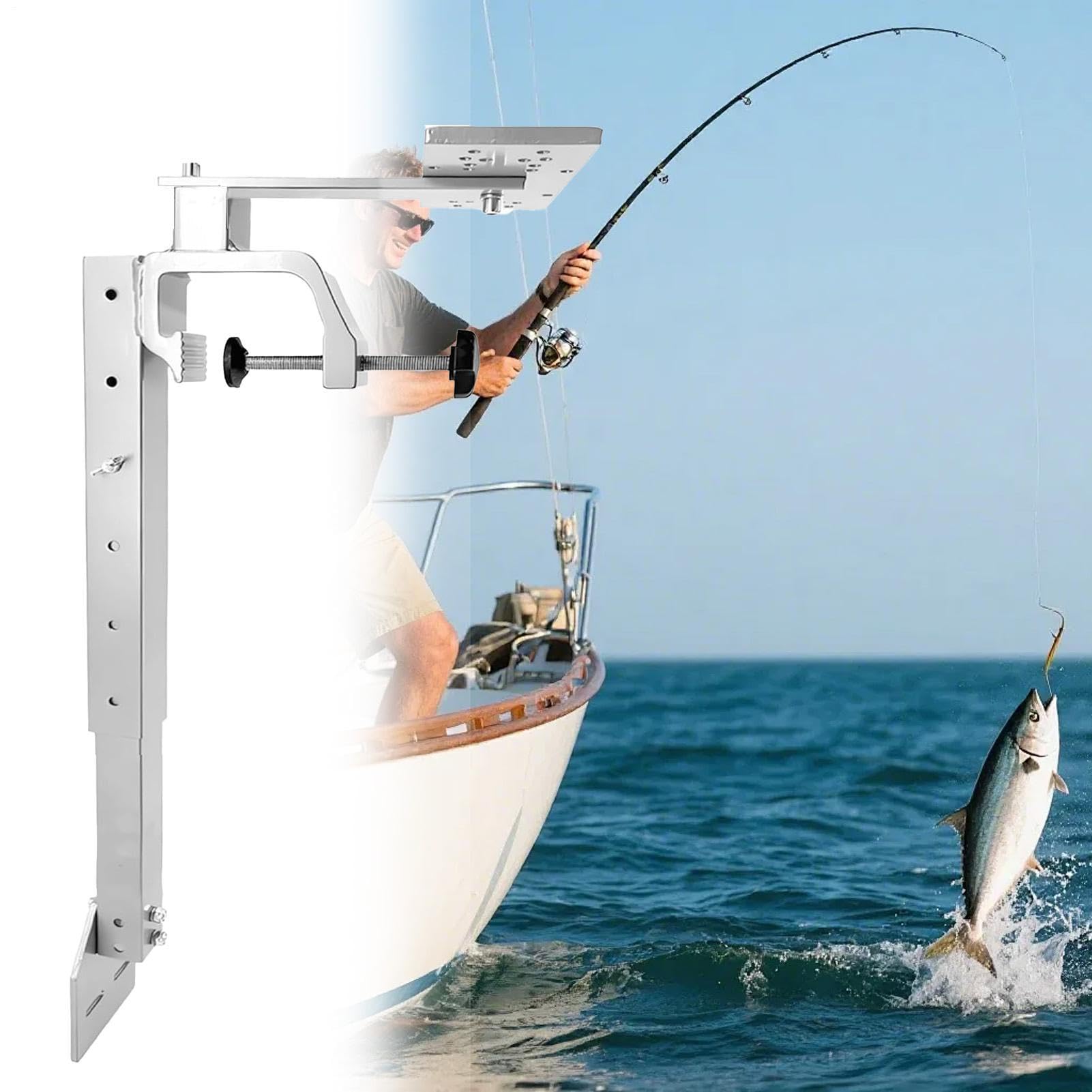 Angel-Echolot-Halterung – ergonomische Halterung, flexible Marine-Unterstützung, Kajak-Bootszubehör | Sicheres, verstellbares Design sorgt für Stabilität, perfekte Anglerausrüstung und verbessert Salz
