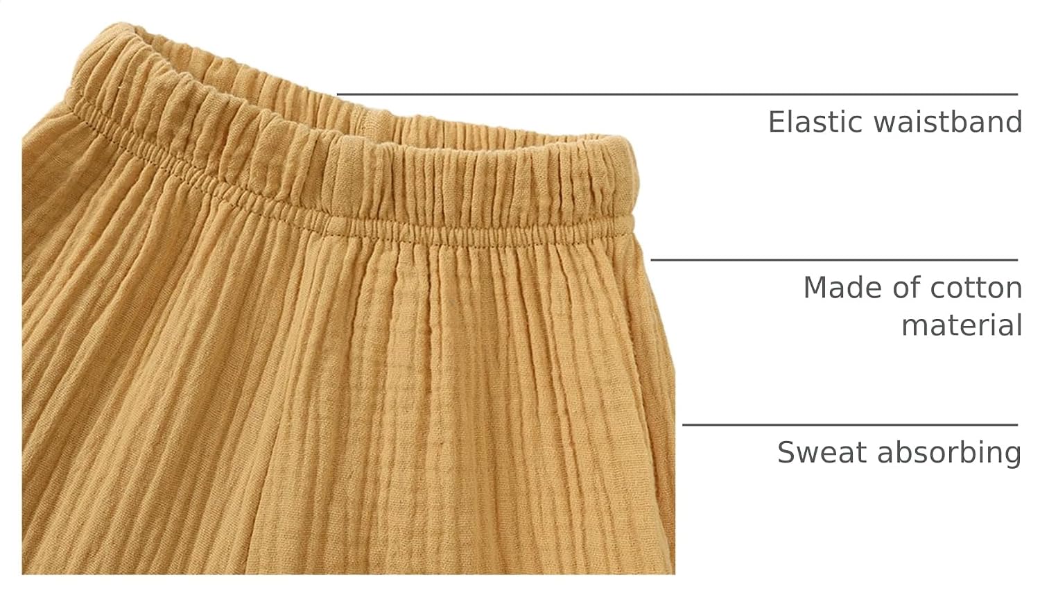 GFQLONG Toddler Baby Girls 3 Pack Elastic Waist Pants Soft Cotton Linen Harem Bloomers Summer Fall Long Pants image 4