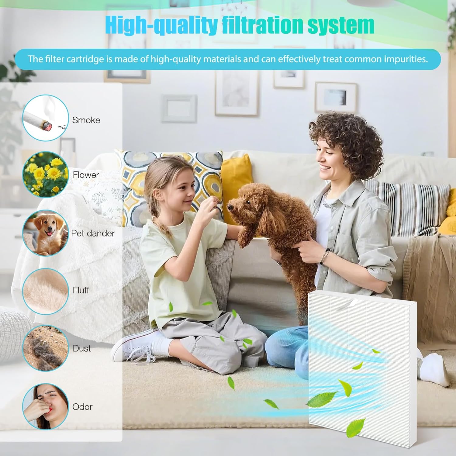 4 Pack Upgraded Air 108 Filter Replacement, Compatible with Oreck AirInstinct 75, 100, 108, 150, 200 Air Purifiers, Includes 4 Filters and 8 Carbon Fiber Pre-Filters - Image 6