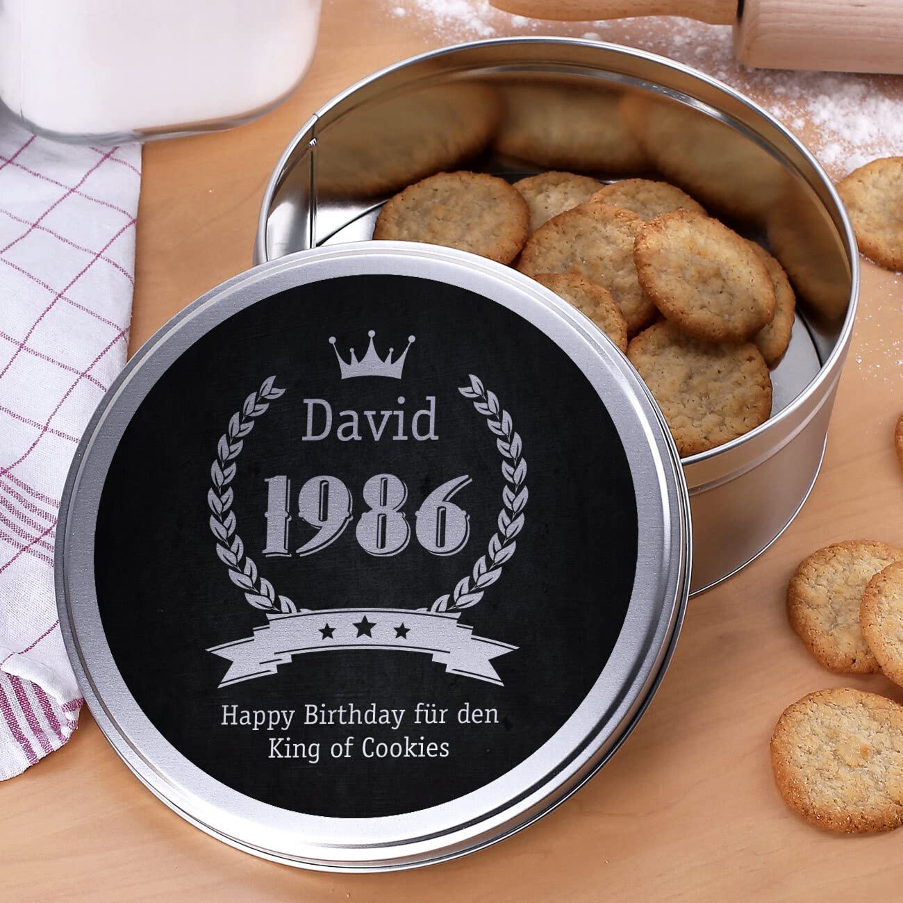 Herz & Heim Geschenkdose Personalisiert - Blechdose 20cm Mit Foto & Text