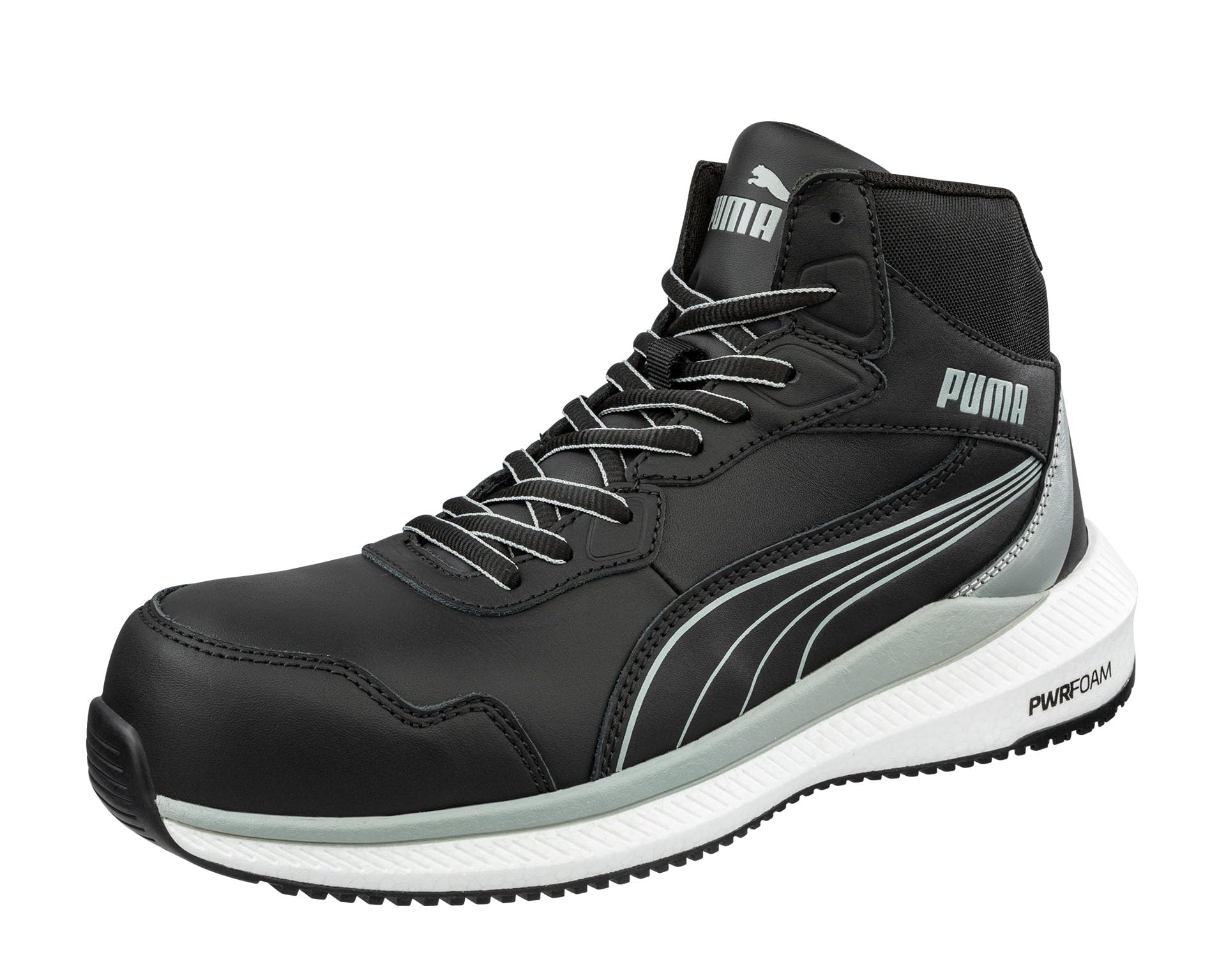 Albatros Zoom Black MID S3S ESD FO HRO SR Zapatillas de seguridad ligeras para hombre, antideslizantes, sin metal, tapa de fibra de vidrio, zapatos de trabajo