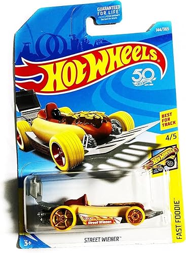 Miniatura 2 de Hot Wheels Street Wiener - Coche para perros calientes, Fast Foodie 25 (Treasure Hunt)