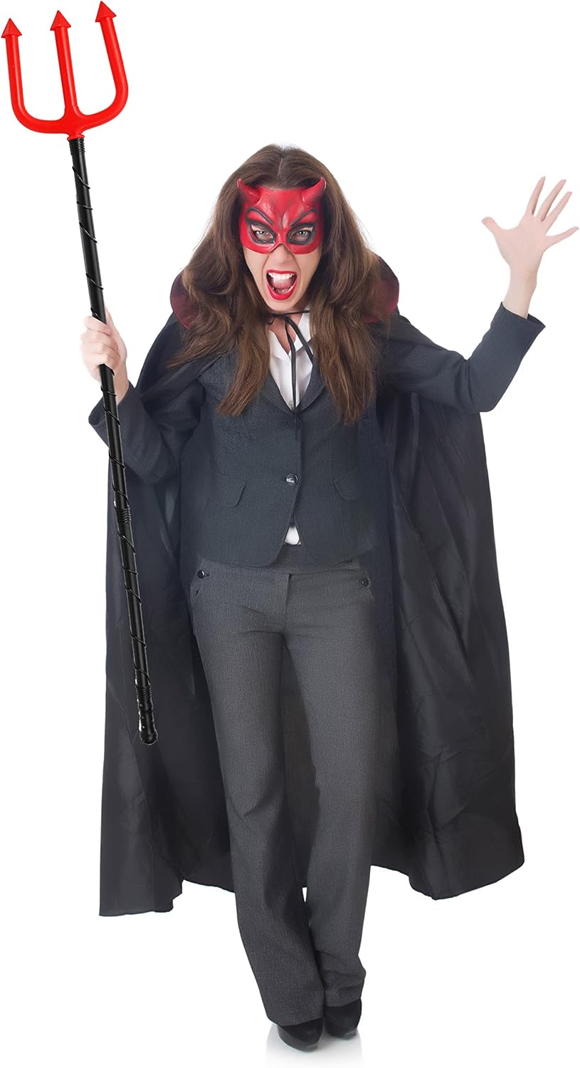 Skeleteen Devil Pitchfork Costume Accessories - Devils Demon Prop Pitch Fork Trident Accessory for Adults and Kids