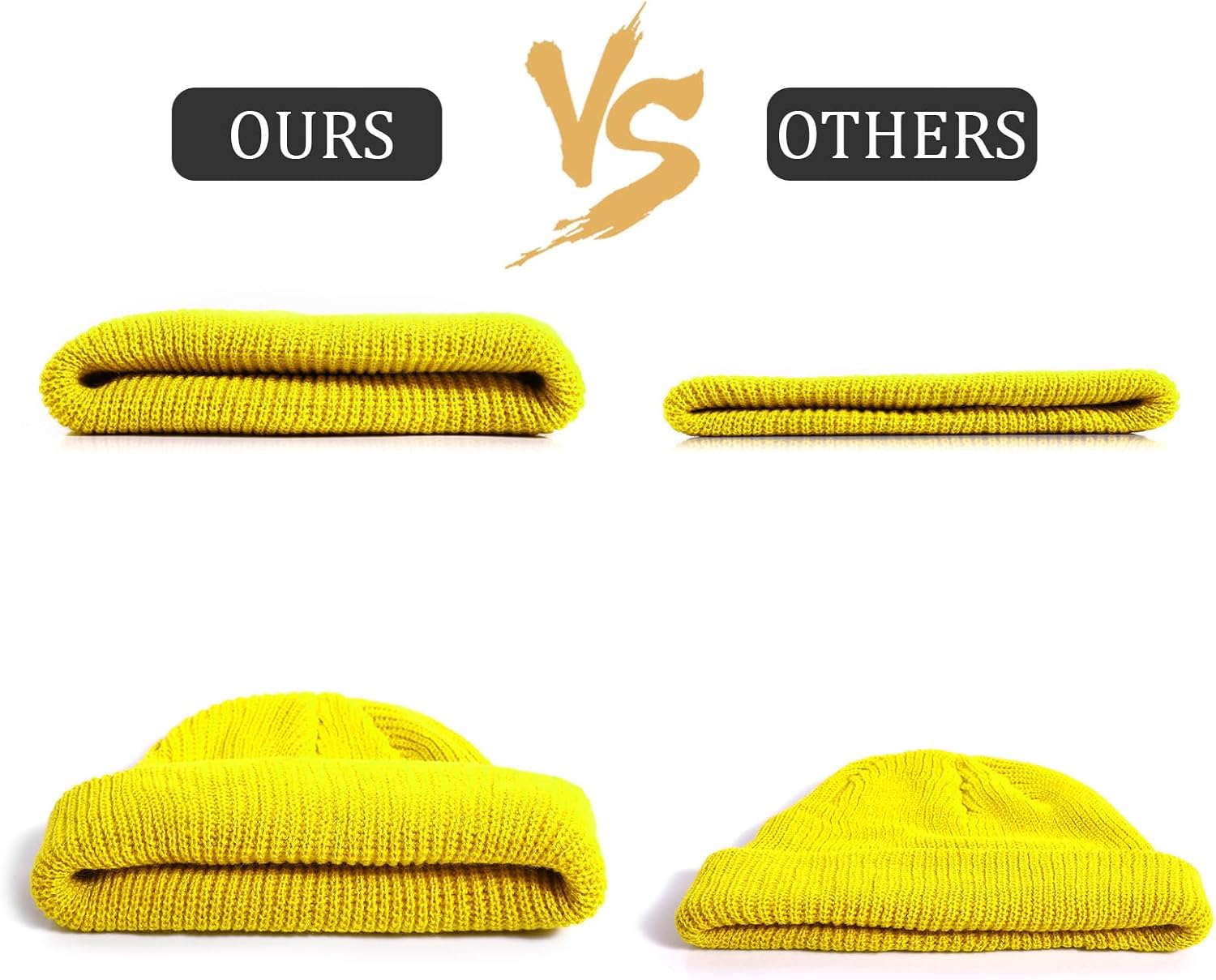 SATINIOR 4 Pieces Trawler Beanie Watch Hat Roll up Edge Skullcap Fisherman Beanie Unisex - Image 4