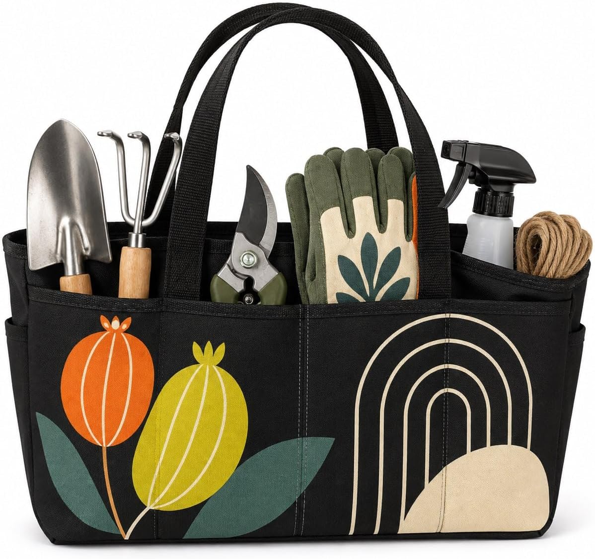Capsule Bud Arch Grid Garden Tool Bag Organizer for Porch in Spring