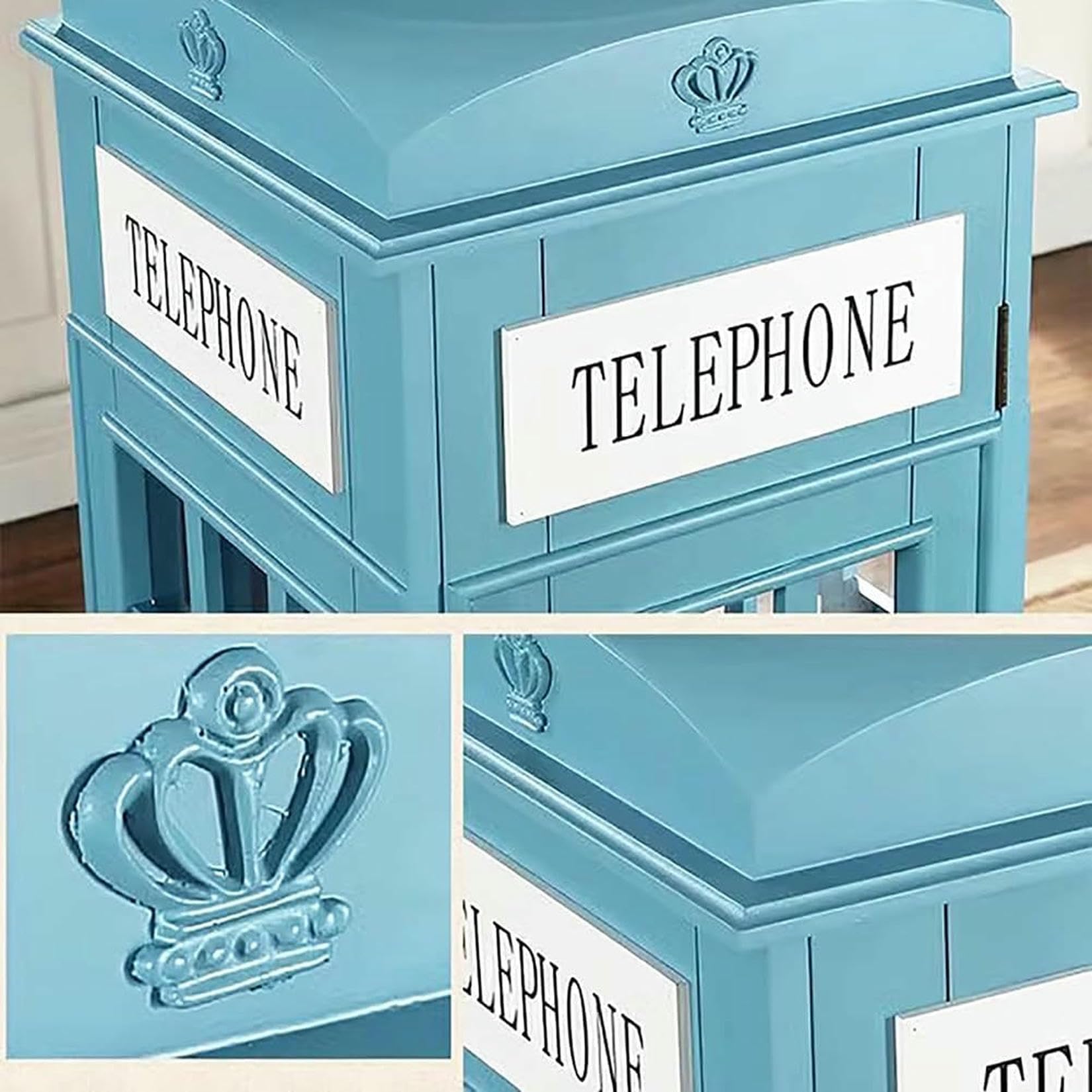 Telefonkabine Bücherregal, Kleiner Bodenbuchhandelspeicher, Telefonkabine Aufbewahrungsschrank Organizer Display -Buchhandel