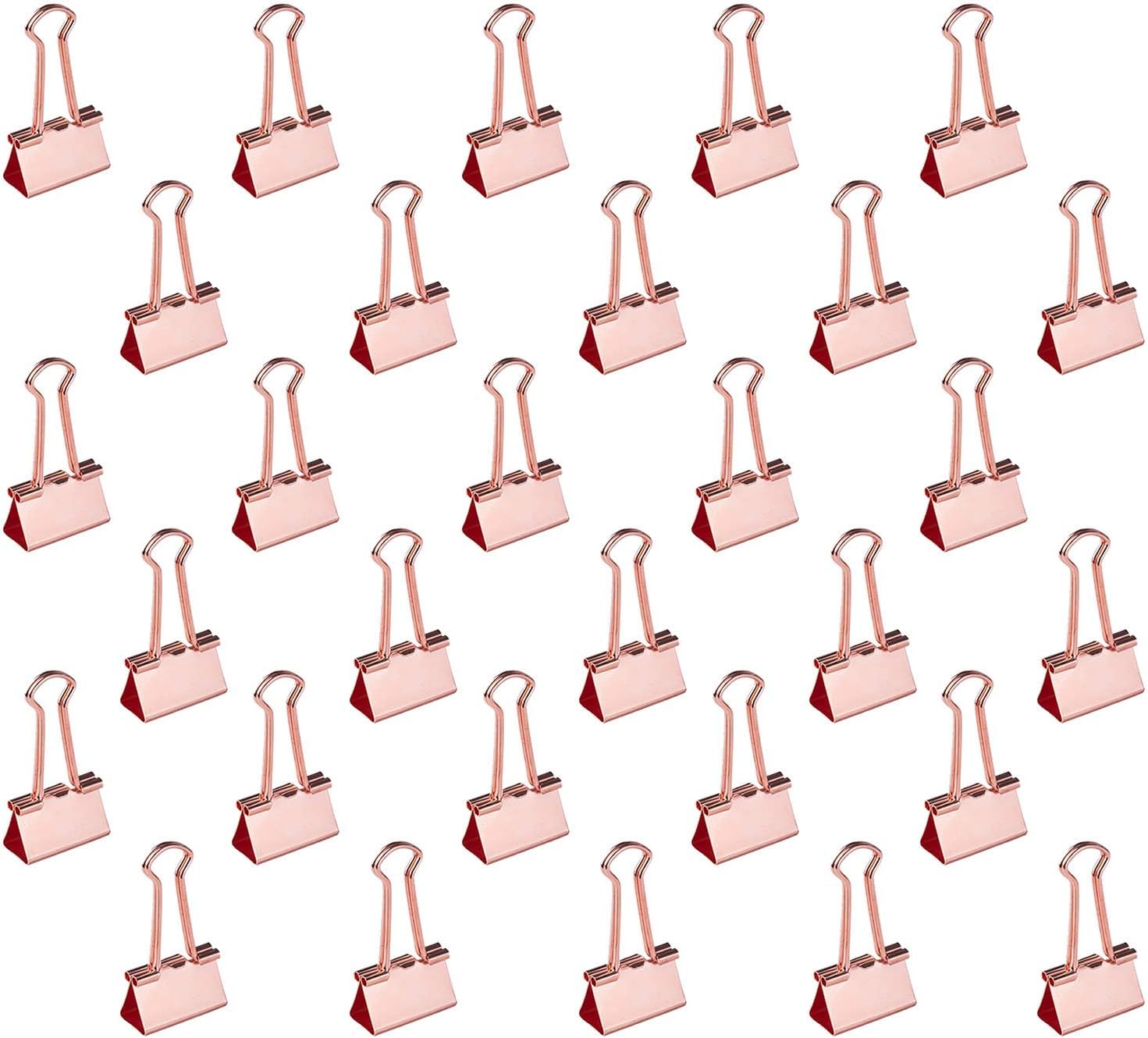 EFISH 19mm Wide Small Swallowtail Clip/Paper Clips/Binder Clips File Paper Money Clamps for Tags Bags,Shops,Office,Storage Tool and Home Kitchen-(Rose Gold19mm(30PCS)