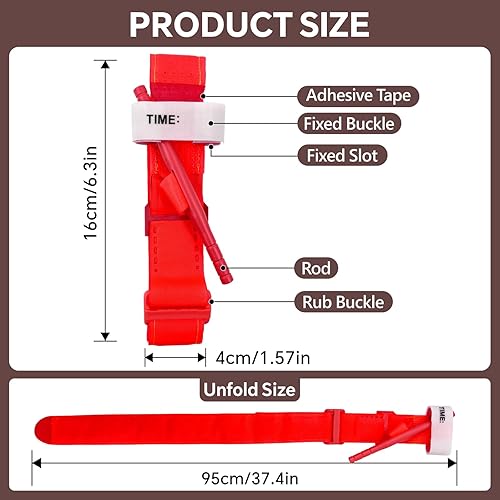 Miniatura 7 de Paquete de 3 torniquetes para gatos, torniquetes de emergencia al aire libre, primeros auxilios, táctico, primeros auxilios, control de hemorragias,
