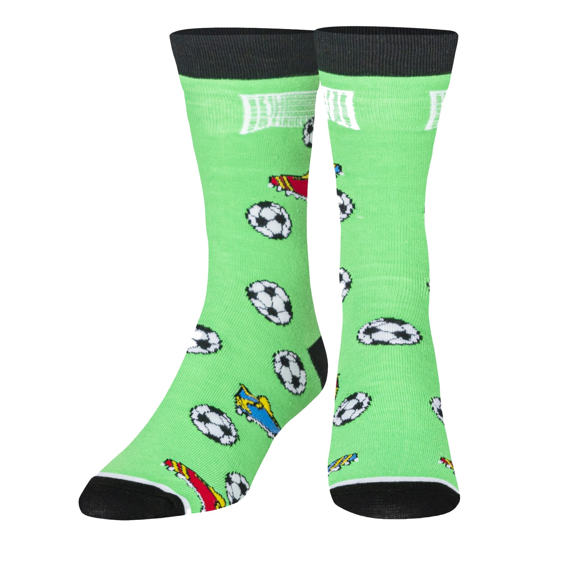 Men's Football Crazy Socks, Odd Sox, Funny Socks, Crew 8-12, Novelty Silly Fun Includes Cornflakes, Heinz, Oreos (Football)